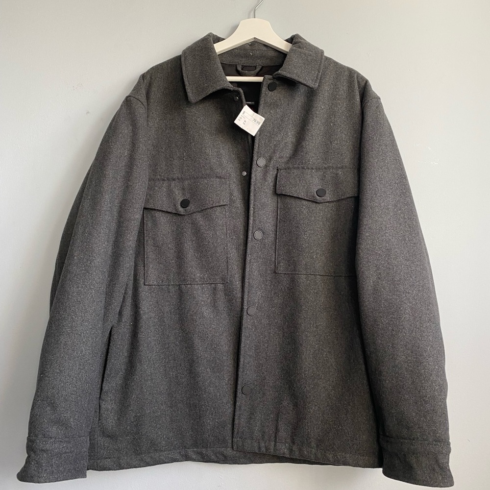Grey H&M Wool Shacket/Jacket THICK